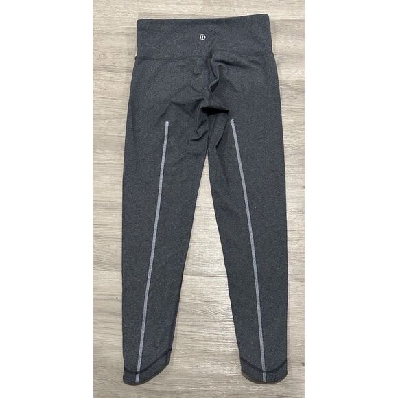 Lululemon Special Edition Wunder Under Low Rise Tight Full On Luon Size 4 Gray - Picture 2 of 4